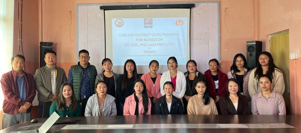 Training for nurses of DH, CHC, PHCs and HWCs/SC on SAANS campaign held at CMO conference hall, Longleng on November 26.