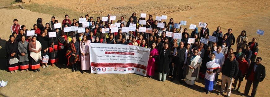 Participants during the Launching of 16 days of activism against Gender Based Violence at Chozuba village held on November 25.