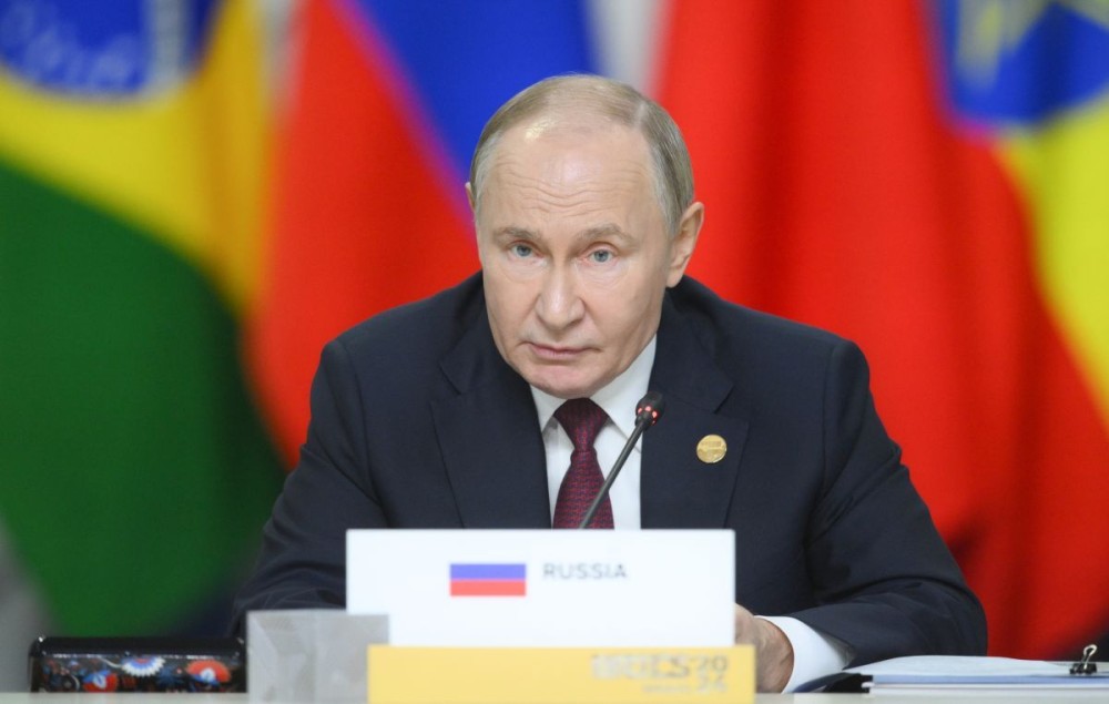 Kazan: Russian President Vladimir Putin at an expanded meeting of BRICS leaders during the 16th BRICS Summit on Wednesday, October 23, 2024. (Photo: IANS)