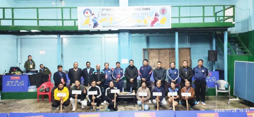 MLA Dr. Tseilhoutuo (Ato) Rhutso and others during opening ceremony on November 28.