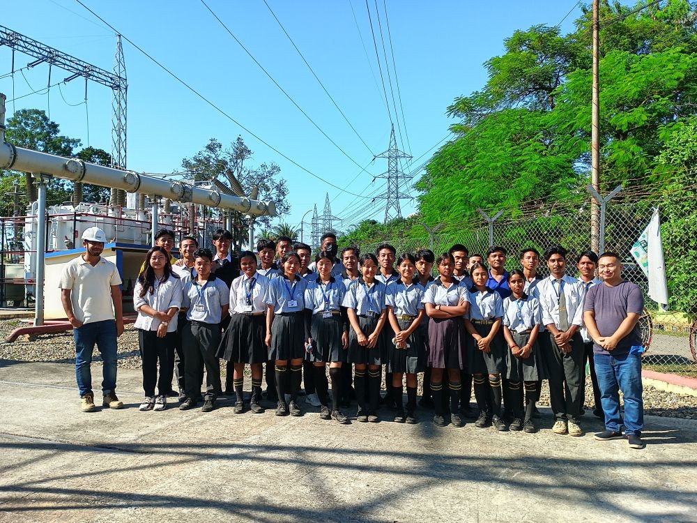 Class 10 students from PM SHRI Government High School, Thahekhu, Dimapur, visited the Power Grid Corporation of India, Dimapur, on November 21.