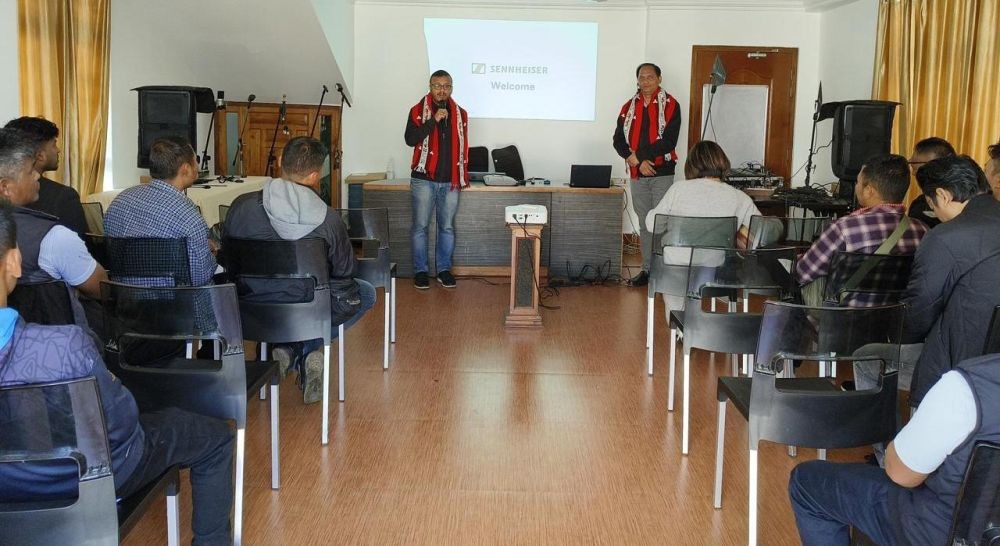 Masterclass on Microphone Technology hosted by Sennheiser in collaboration with TaFMA was held at Whispering Winds, Mokokchung on November 19.