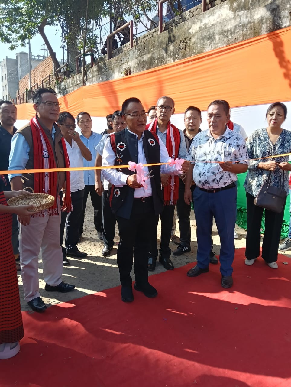 Prasiele Pienyu, Managing Director, NHHDC Ltd., Dimapur inaugurates the handloom exhibition on November 4.