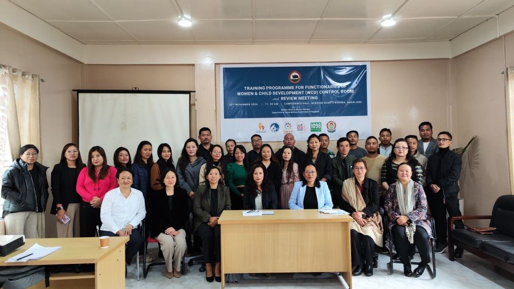 Officials and participants during the training for functionaries of the Women and Child Development Control Room organised by Mission Shakti & Mission Vatsalya at the conference room of Mission Shakti on November 20.
