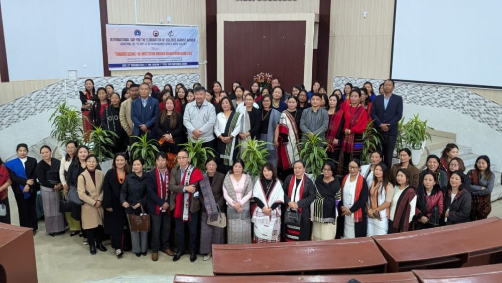 Special Guest, resource persons, NSCW officials, and women tribal leaders during the International Day for Elimination Of Violence Against Women event held at SIRD Kohima on November 25.