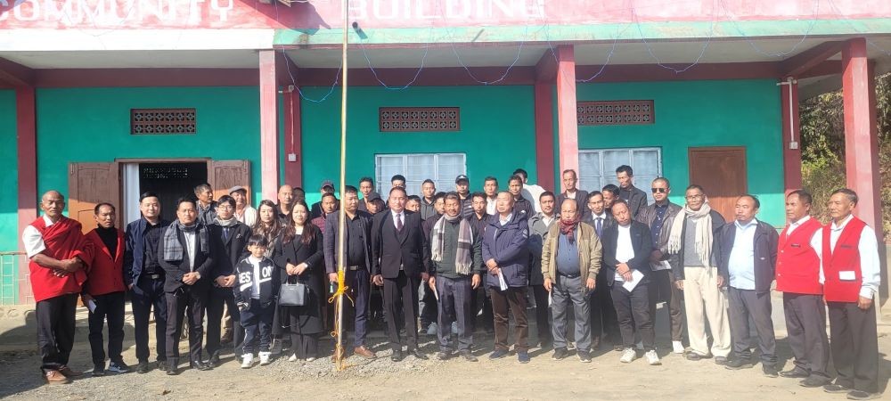 Wepe Mekrisuh and others during 32nd general session of Losami Drivers’ Union on December 26. (Morung Photo)