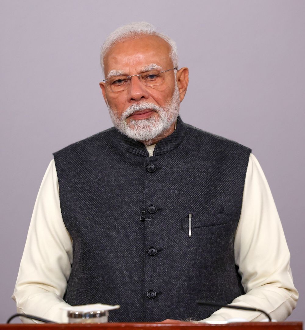 New Delhi: Prime Minister Narendra Modi expresses his condolences via a video message on the demise of former Prime Minister Dr. Manmohan Singh, acknowledging his contributions to the nation, in New Delhi on Friday, December 27, 2024. (Photo: IANS)