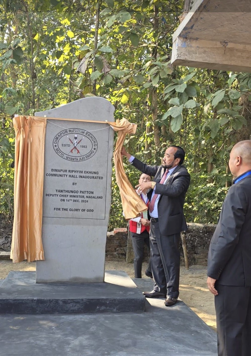 Deputy Chief Minister Nagaland, Y. Patton inaugurated the Community Hall of Dimapur Riphyim Ekhung at Eralibill Dimapur on December 14. (DIPR Photo)