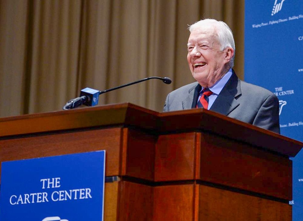 File photo of former U.S. President Jimmy Carter. Former U.S. President Jimmy Carter died at 100 at his home in Plains, southern U.S. state of Georgia, on Sunday, his son Chip Carter confirmed. (IANS/Xinhua)