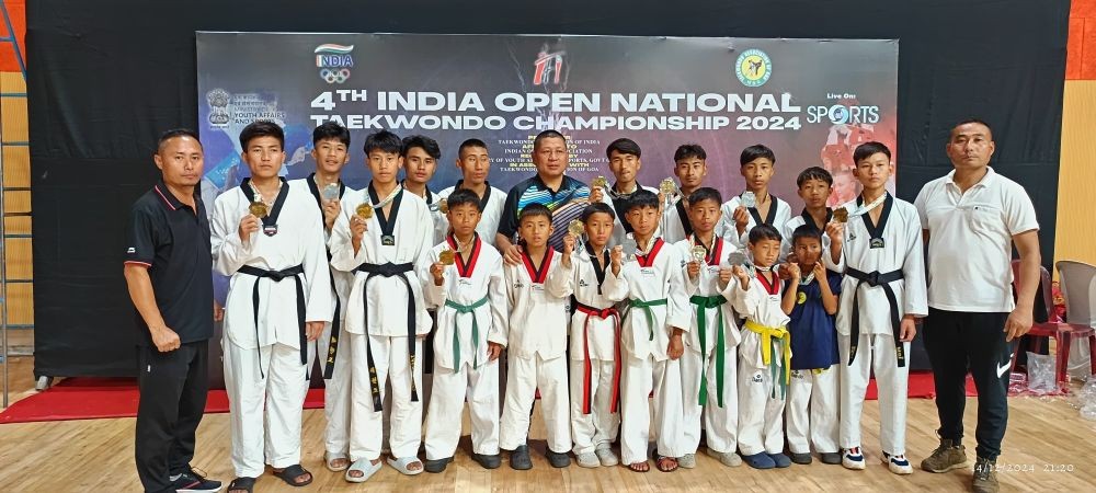 Nagaland Taekwondo team at the 4th India Open National Taekwondo Championship in Goa.