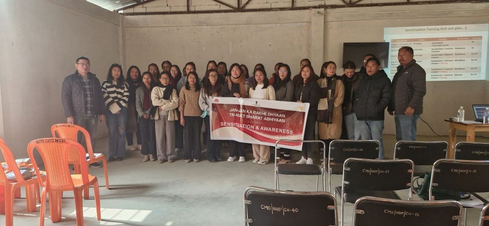 Dr Akum Jamir, District TB Officer along with participants during the training on TB Elimination at CMO’S Conference Hall Wokha on December 6.