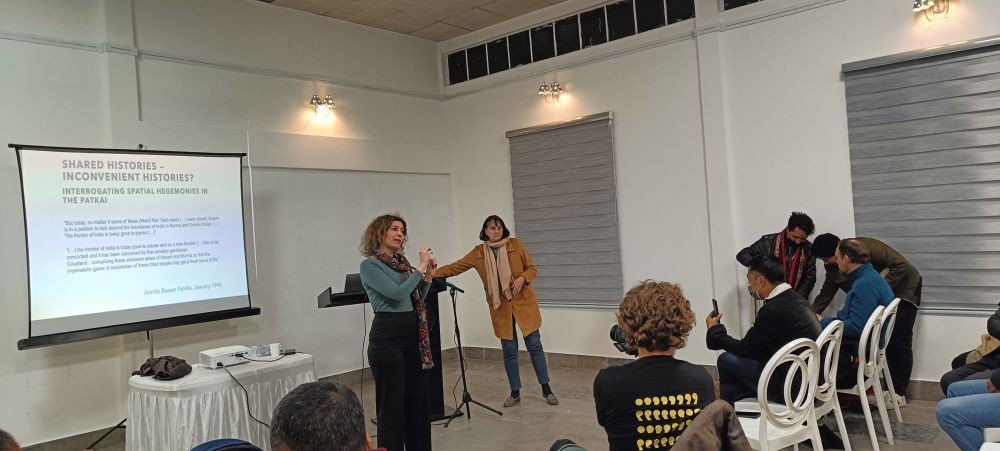 Dr Bérénice Guyot-Réchard delivering the 12th Annual Highlander Lecture at the Heritage, Kohima on December 9.