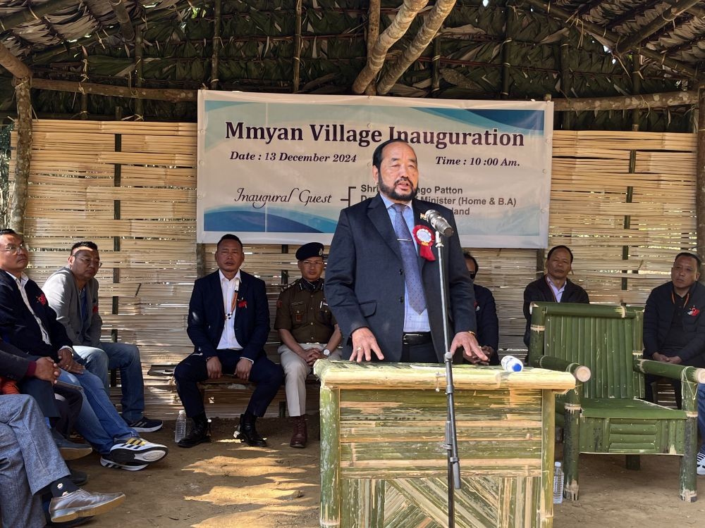 Deputy Chief Minister, Yanthungo Patton along with Deputy Commissioner of Wokha, the Superintendent of Police Wokha, other dignitaries and the members of the village.