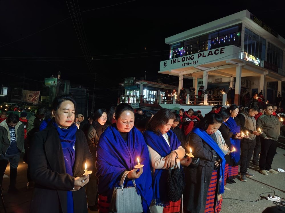 A candlelight service was held in Mokokchung on December 27 to commemorate the 30th anniversary of the ‘Ayatai’ tragedy of 1994. (Morung Photo)
