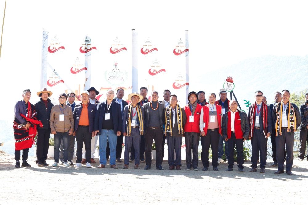 Kupota Khesoh with others during inaugural session of KYSA golden jubilee at Khuza on December 17.