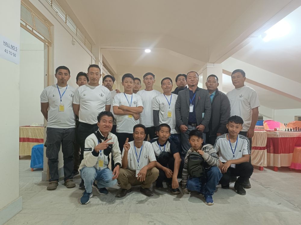Nagaland team competing at the North East Fide Rating Chess Championship 2024 in Tripura.
