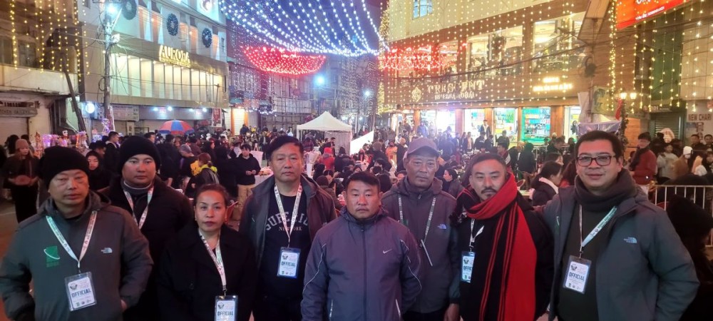 KCCI officials at Kohima’s Hornbill Night Carnival. (Morung Photo)