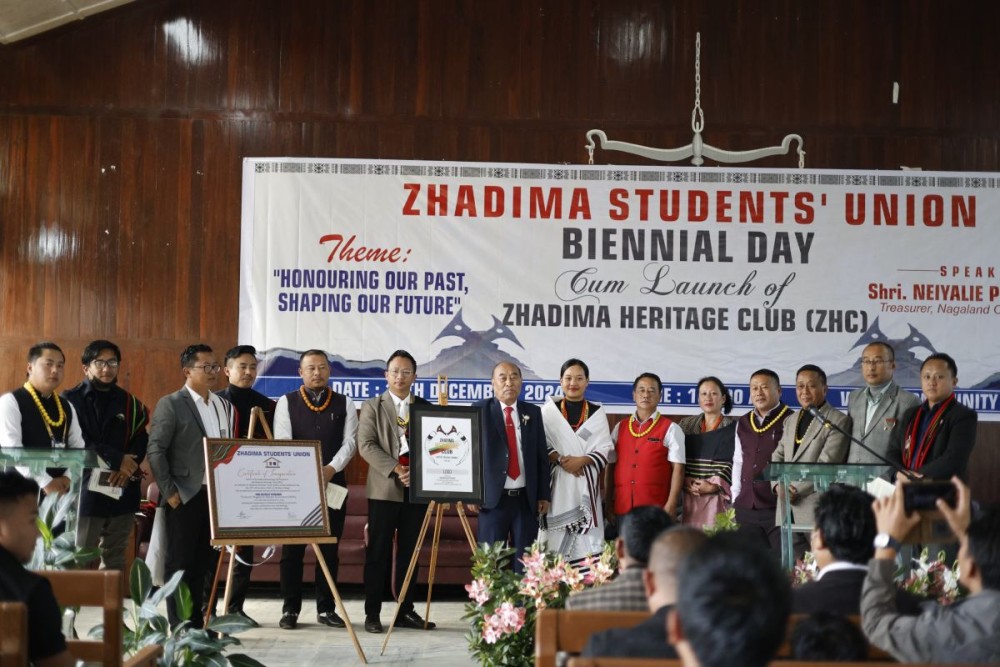 Neiyalie Pfüsenuo with others during Biennial Day of ZSU on December 18.