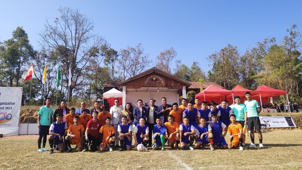 Mhasimhalie Matthew Yhome and others during the opening ceremony of the 41st Annual Sports Meet 2024 of CYO on December 26.