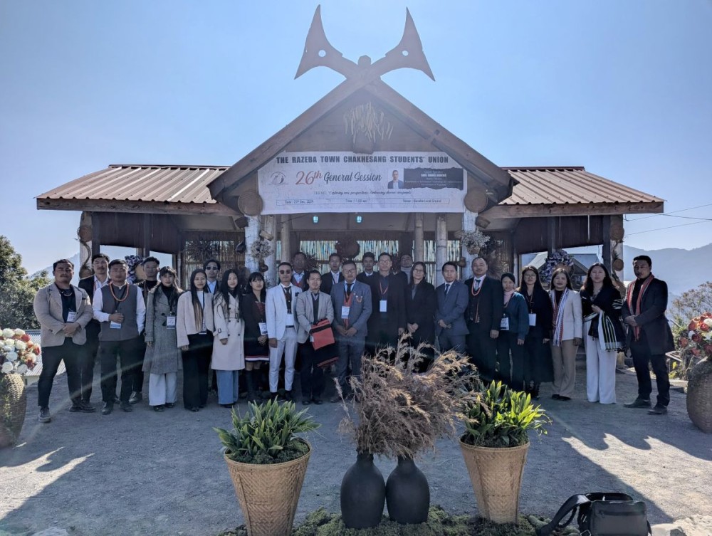Guest Speaker, Er. Daniel Krocha, Deputy Director, Department of Information Technology & Communication with RTCSU executive members and other officials at the 26th RTCSU General Session on December 27.