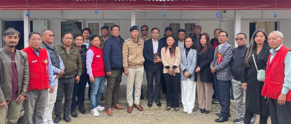 Zunheboto Town Council members and others during the inauguration of CCTV surveillance system held on December 18.