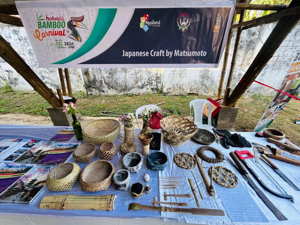Hornbill Bamboo Carnival 2024 organised by NBDA began at Bamboo Amphitheater, Nagaland Bamboo Resource Centre on December 5. (DIPR Photo)