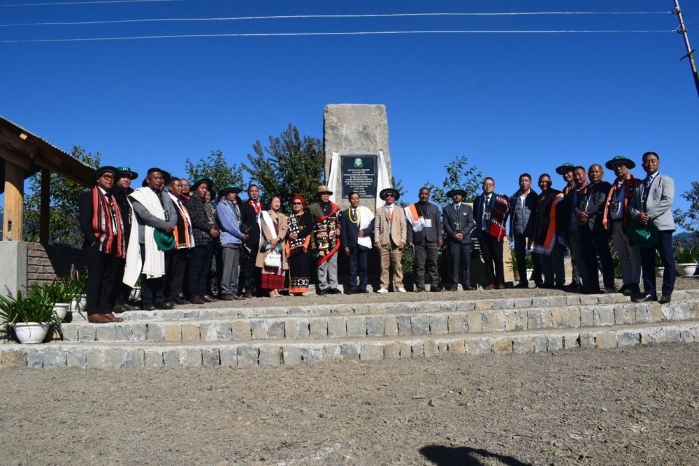 Chief Host Z. Lohe and other dignitaries at the Sakraba Local Ground during the Golden Jubilee celebration.
