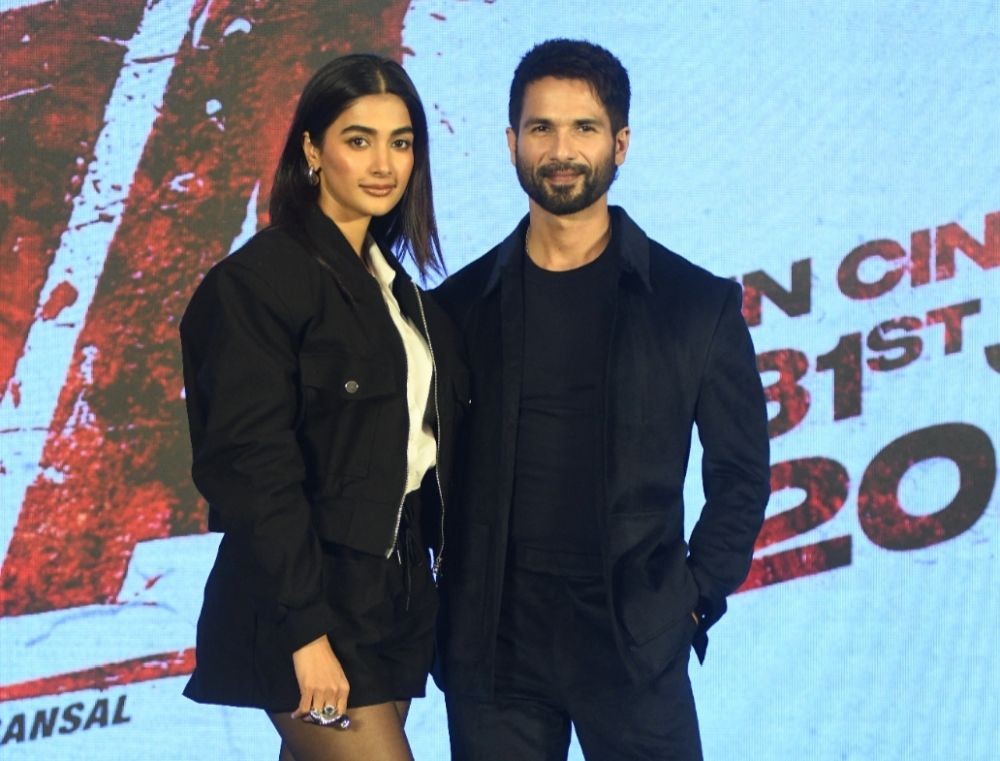 New Delhi: Actors Shahid Kapoor and Pooja Hegde attend the promotional event for the upcoming film 'Deva' in New Delhi on Tuesday, January 28, 2025. (Photo: IANS)