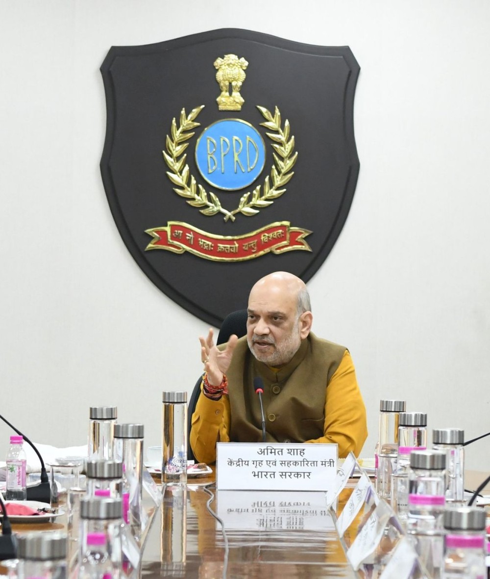New Delhi: Union Home and Cooperation Minister Amit Shah reviews the functioning of the Bureau of Police Research & Development (BPRD) at its headquarters on Wednesday, January 8, 2025. (IANS)