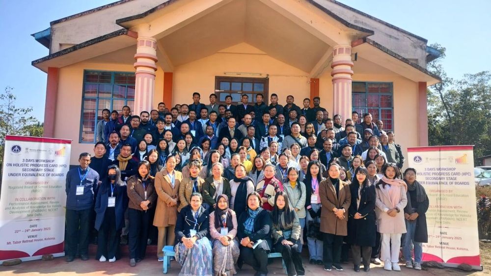 Dignitaries and participants of workshop on holistic progress card for secondary stage under equivalence of boards. (Photo Courtesy: NBSE)