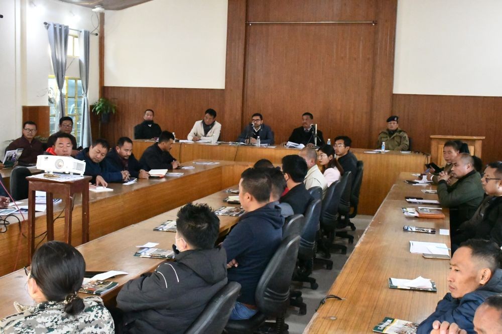 Wokha DPDB meeting in progress in the conference hall of DC Wokha on January 10. (DIPR Photo)