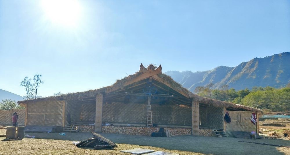 Stage set for Thuni festival at Zhavame.