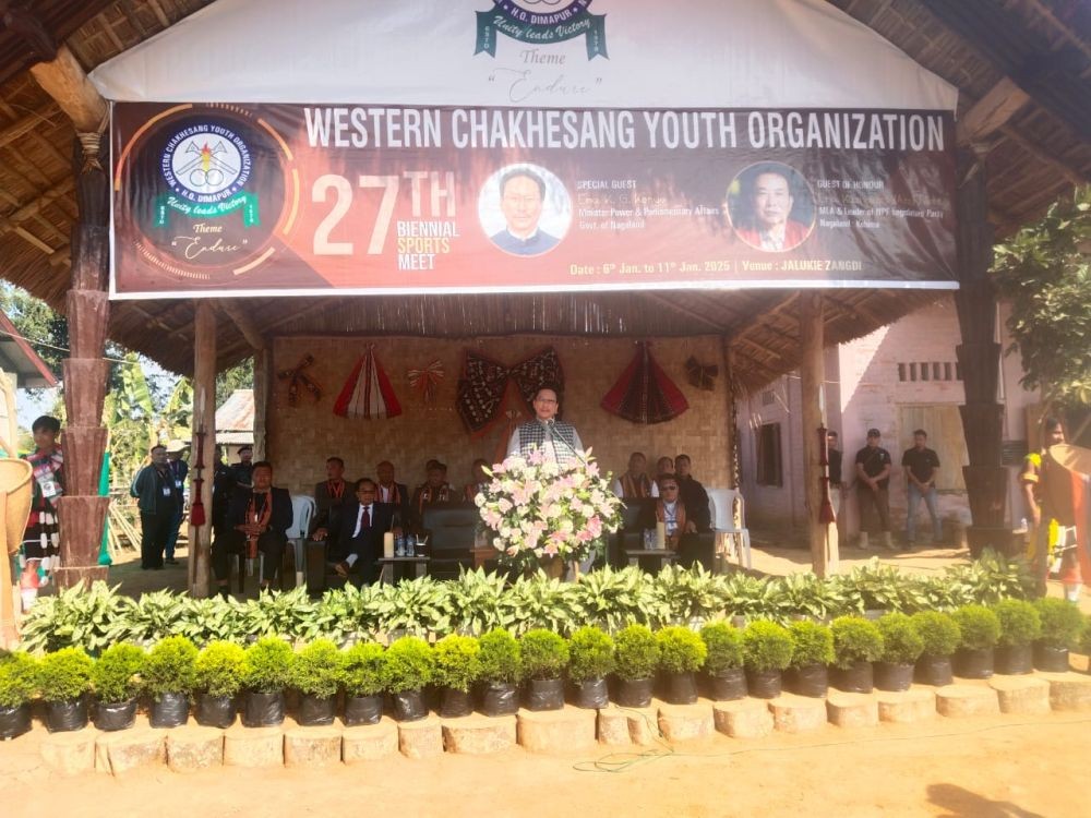 KG Kenye addressing WCYO’s 27th Biennial Sport's Meet on January 6. Photo courtesy/Media Team, WCYO.