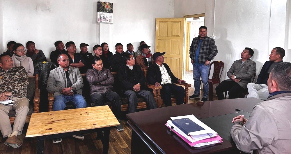 Head of Offices attending the departmental co-ordination meeting at ADC office Aghunato on January 20.