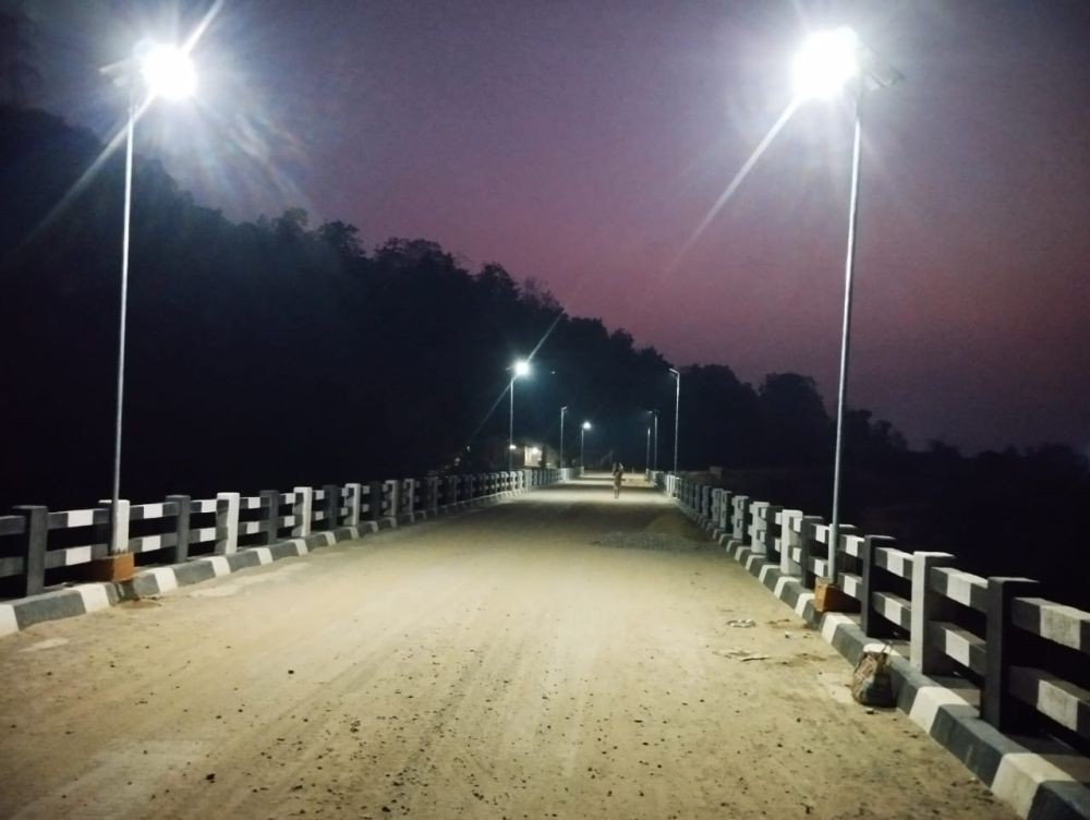 Liphanyan Bridge had installation of solar street lights on January 15.
