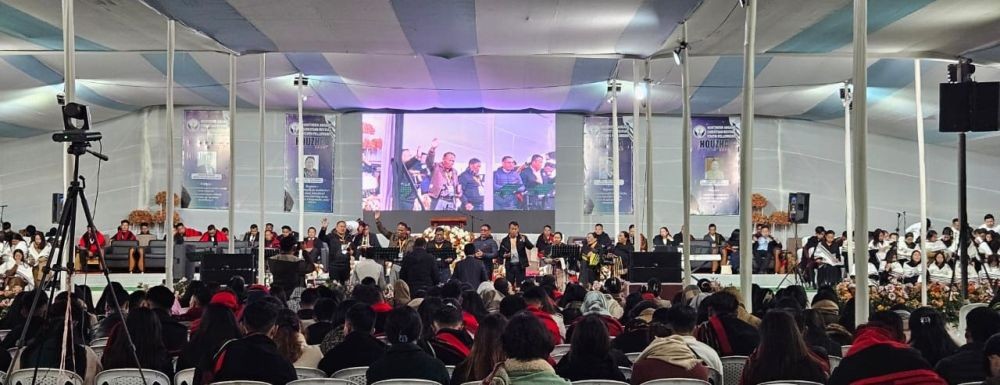 Congregation on second day of 34th conference of Northern Angami Christian Revival Youth Fellowship at Meriema on January 11. (Photo Courtesy: NACRYF Publicity cell)