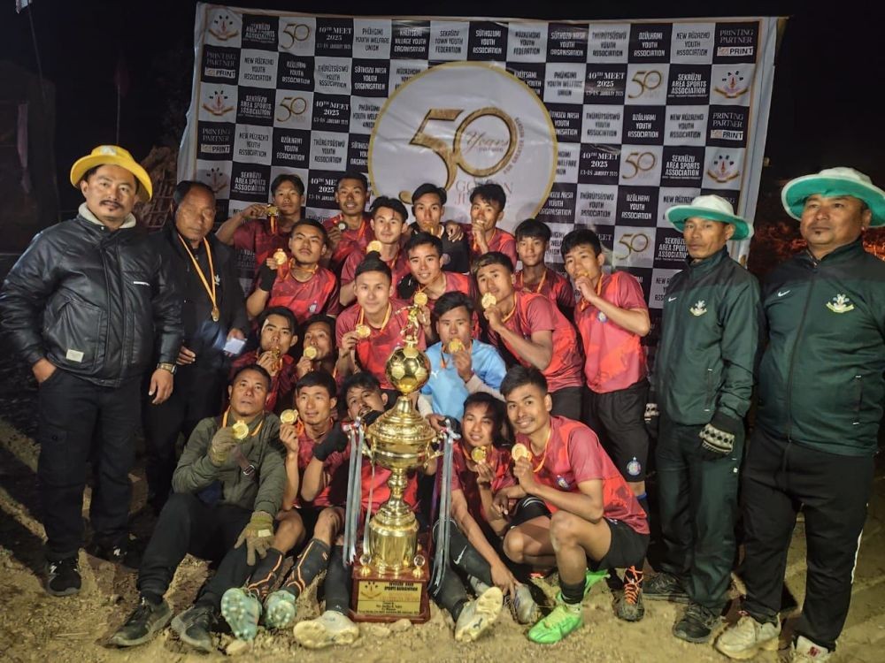 Team Khütsa Village emerged victorious, winning the Men’s Football Championship Trophy sponsored by Zacilhü R Vadeo, former Minister, along with a cash prize of Rs 2 lakh.
