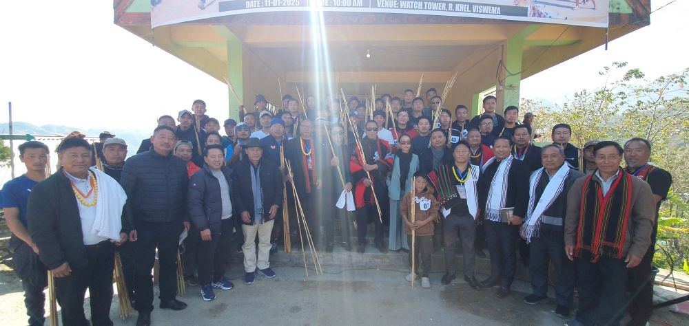 Nagaland tourism director Veyielo Doulo officials of TVC and players.