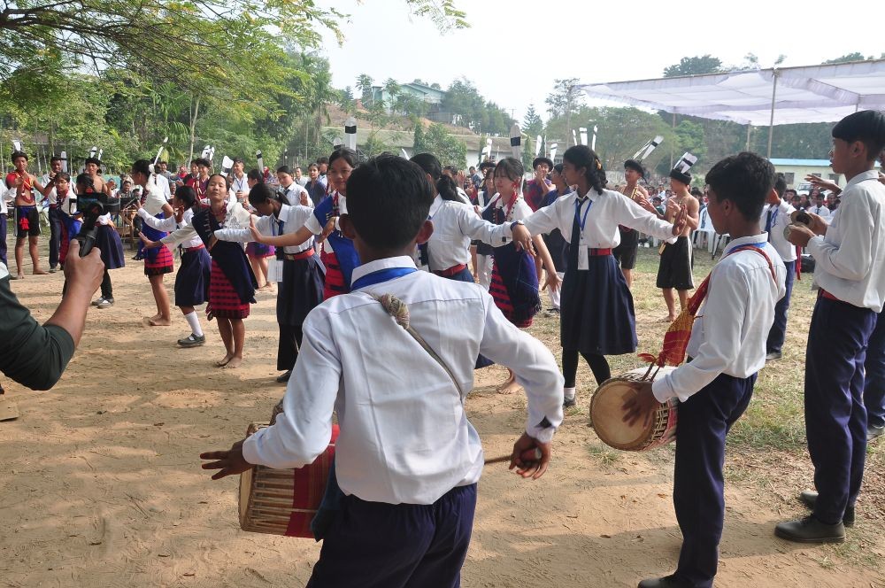 All the students in the exchange program took part in each other’s cultural performances, which they learned during the three-day event.