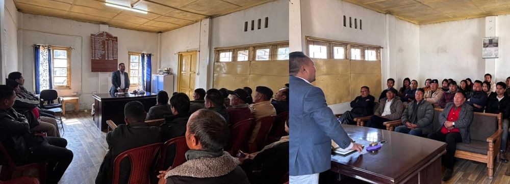 ADC Aghunato, D. Robin, addressing the coordination meeting on February 13.