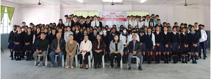 Participants during the awareness session on mental health held at Dr N Kire Government Higher Secondary School on February 14.