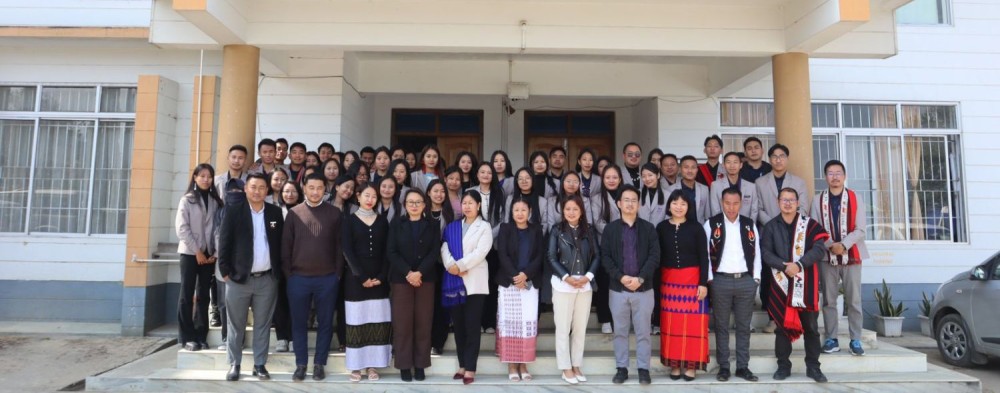 Faculty and students of Mokokchung College of Teacher Education during its 14th Foundation Day celebration at the MCTE campus, Mokokchung on February 12.