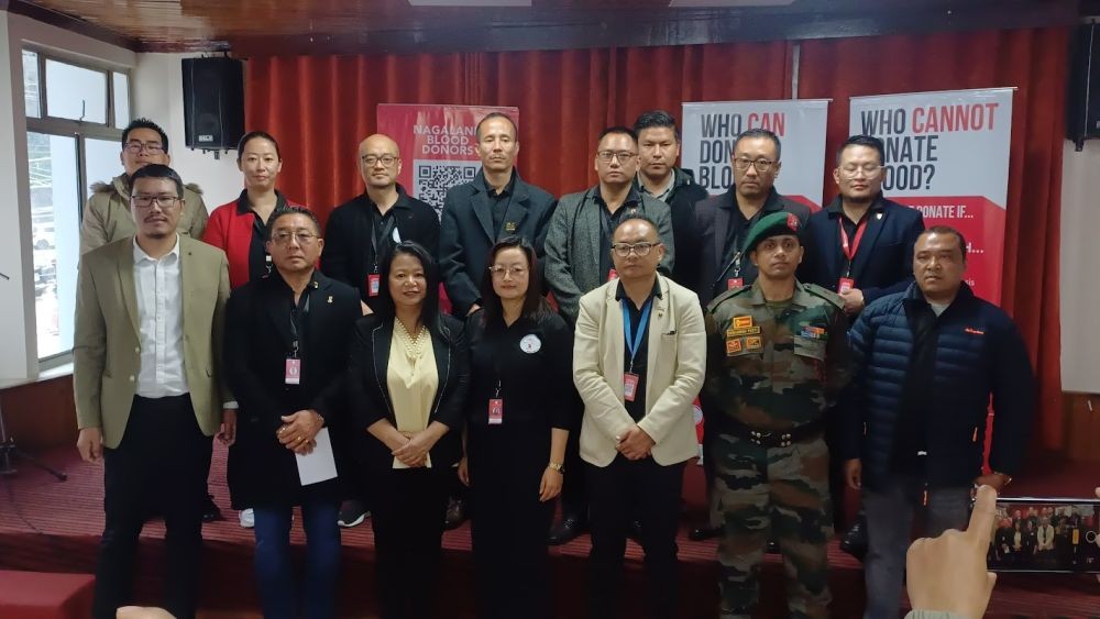 Dignitaries and others during the inauguration of VBDAN office in Kohima on February 22. (Morung Photo)