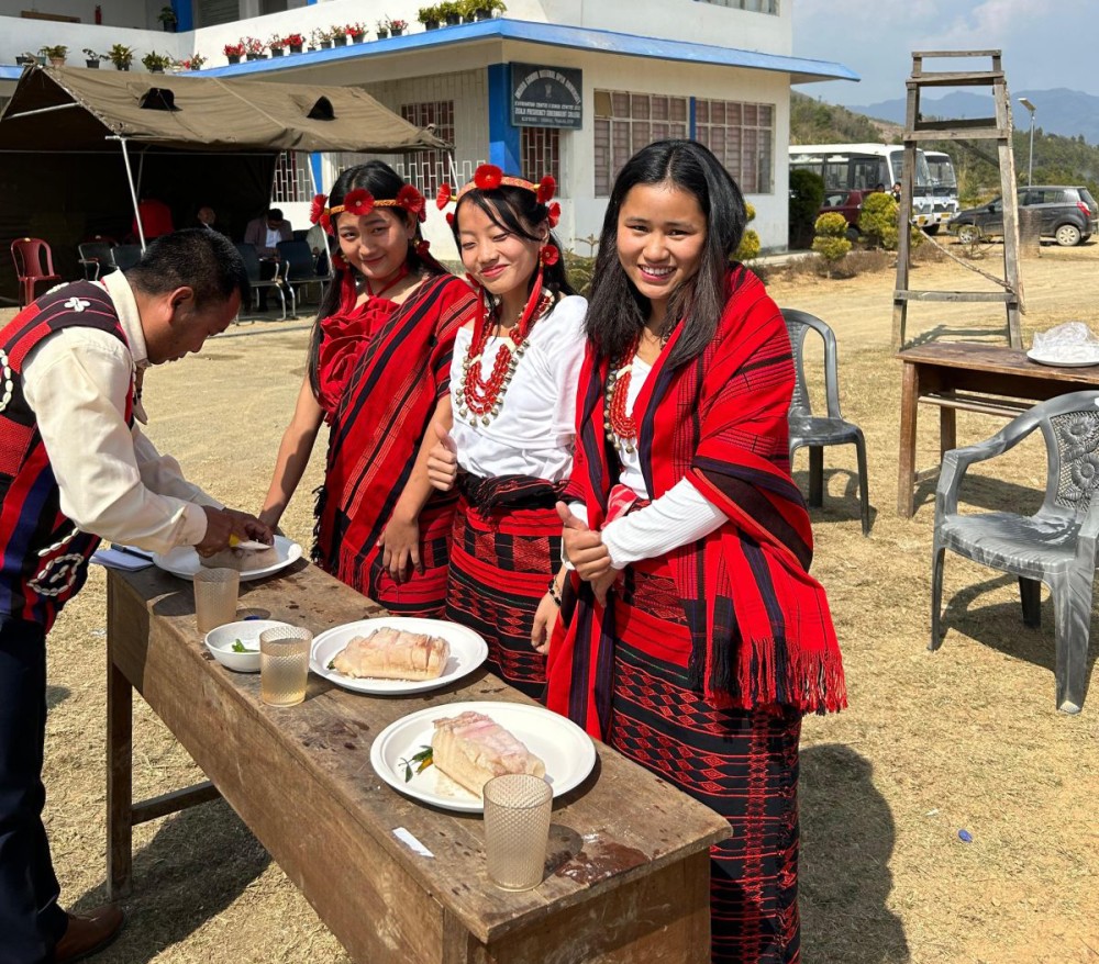 Students of the college during the Literary and Cultural Day.