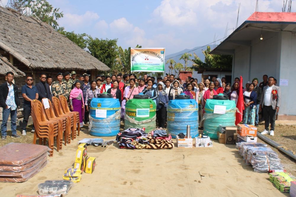 111 BSF Battalion officials and beneficiaries during CAP on February 24.