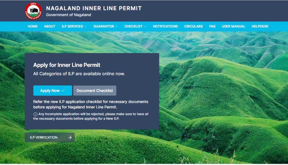 A screenshot of the Nagaland Inner Line Permit (ILP) application portal taken on March 3. According to the Deputy CM and in-Charge of Home and Border Affairs Y Patton, Rs 36.05 lakh was collected through ILP in Nagaland during the financial year 2024-2025. (Morung Photo/Screenshot)