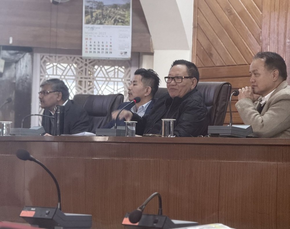 Nagaland Deputy Chief Minister TR Zeliang presides over a review meeting of the progress of ongoing National Highway projects in the State on March 5.