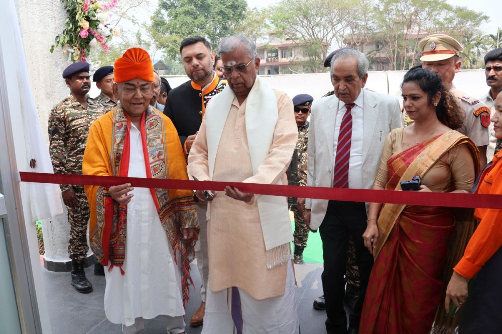 Nagaland Governor La Ganesan inaugurates the Dr. Keshav Baliram Hedgewar Central Library at International University.