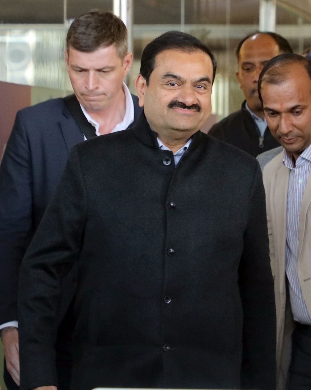 Jaipur: Adani Group Chairman Gautam Adani arrives at the International Airport in Jaipur on Sunday, December 8, 2024. (Photo: IANS)