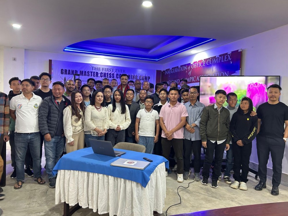 Participants at the first-ever Grand Master Chess Coaching Camp, organized by Nagaland Chess Association at Kohima commencing from March 27. (Morung photo)